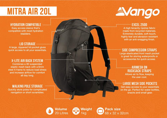 Vango Mitra Air 20L Rucksack